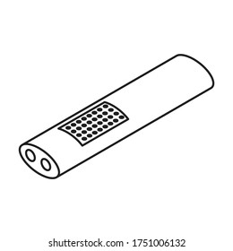 Flashlight vector icon.Line vector icon isolated on white background flashlight.
