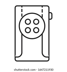 Flashlight vector icon.Outline,line vector icon isolated on white background flashlight .