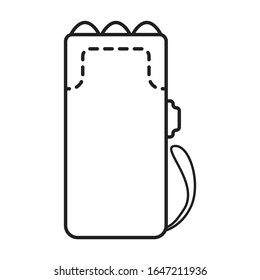 Flashlight vector icon.Outline,line vector icon isolated on white background flashlight .