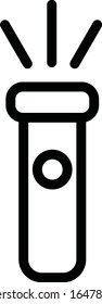 Flashlight vector icon,sign,symbol on white background