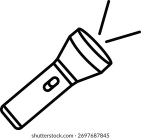 Fuente de luz de contorno de Ilustración vectorial de linterna