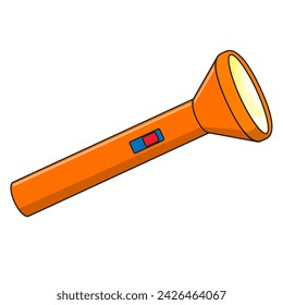 flashlight vector illustration,isolated on white background,top view