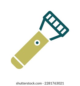 Flashlight vector isolated icon. Camping and Hiking sign. Graph symbol for travel and tourism web site and apps design, logo, app, UI