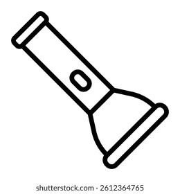 Flashlight Vector Line Icon Design