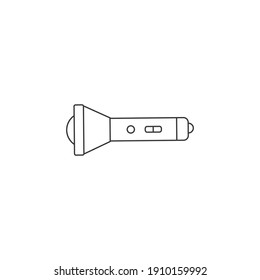 Flashlight vector line icon. Flashlight flat sign design