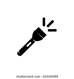 Flashlight vector logo illustration isolated sign symbol. Icon pictogram for web graphics