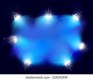 Flashlights. Vector illustration.
