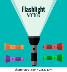 Flashlights vector set
