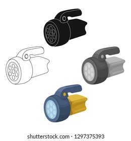 Flashlight.Tent single icon in cartoon style vector symbol stock illustration web.