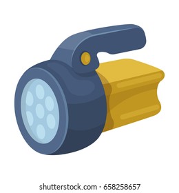 Flashlight.Tent single icon in cartoon style vector symbol stock illustration .
