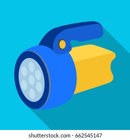 Flashlight.Tent single icon in flat style vector symbol stock illustration web.