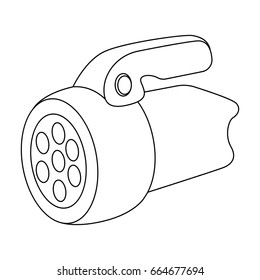 Flashlight.Tent single icon in outline style vector symbol stock illustration web.