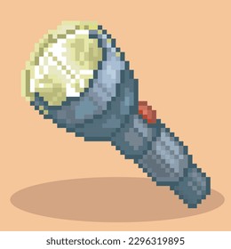 flashlight,vector art,pixel art,editable vector flashlight.