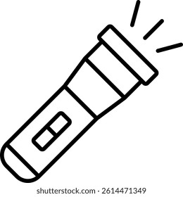 Flashlightvector illustration line icon icons design