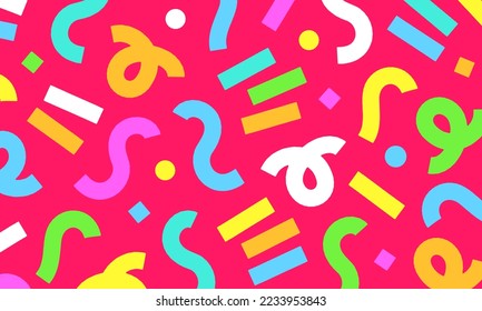 Flashy and vivid geometric. Vector illustration background material that gives a humorous impression.