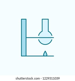 flask 2 colored line icon. Simple colored element illustration. flask outline symbol design from Scientifics study set