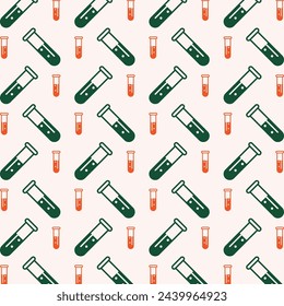 Flask adorable trendy multicolor repeating pattern vector illustration background
