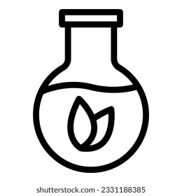 Flask alternative food icon outline vector. Binge tofu. Agave syrup