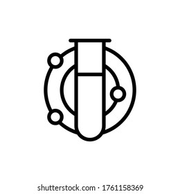 Flask, atom icon. Simple color vector elements of stinks icons for ui and ux, website or mobile application