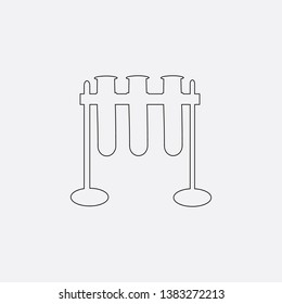 flask beaker icon sign signifier vector
