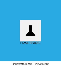 flask beaker icon sign signifier vector