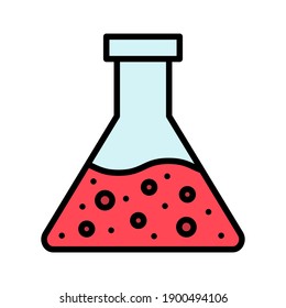 Flask, beaker, lab icon vector image. Can also be used for education. Suitable for use on web apps, mobile apps and print media.