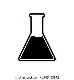 flask black icon in flat style isolated. Vector Symbol illustration.