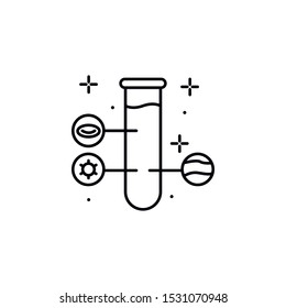 Flask, blood icon. Element of Blood Donation icon. Thin line icon