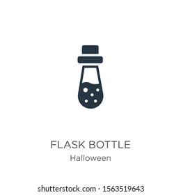 Flask bottle icon vector. Trendy flat flask bottle icon from halloween collection isolated on white background. Vector illustration can be used for web and mobile graphic design, logo, eps10