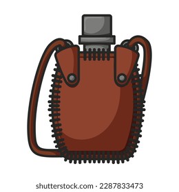 Flask bottle vector icon.Color vector icon isolated on white background flask bottle.