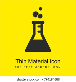 Flask bright yellow material minimal icon or logo design