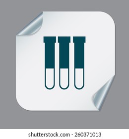 flask bulb symbol chemistry. symbol icon of medicine or chemistry . the study of science