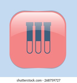 flask bulb symbol chemistry. symbol icon of medicine or chemistry . the study of science