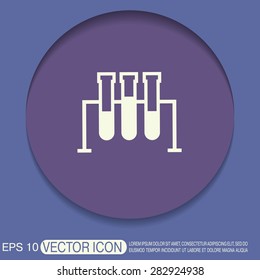 flask bulb symbol chemistry. symbol icon of medicine or chemistry . the study of science