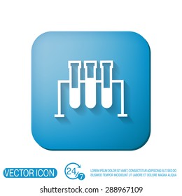 flask bulb symbol chemistry. symbol icon of medicine or chemistry . the study of science