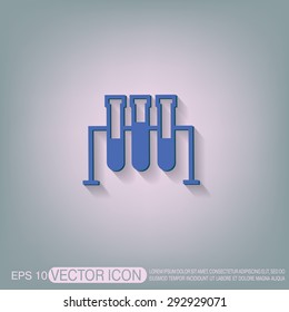 flask bulb symbol chemistry. symbol icon of medicine or chemistry . the study of science