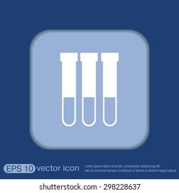 flask bulb symbol chemistry. symbol icon of medicine or chemistry . the study of science