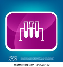 flask bulb symbol chemistry. symbol icon of medicine or chemistry . the study of science