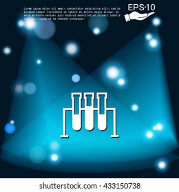 flask bulb symbol chemistry. symbol icon of medicine or chemistry . the study of science