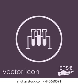 flask bulb symbol chemistry. symbol icon of medicine or chemistry . the study of science