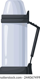 Flasche Cartoon-Symbol. Thermos Wasser Plastikflasche isoliert auf weißem Hintergrund