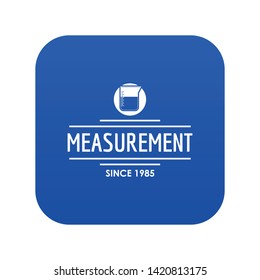 Flask chemical icon blue vector isolated on white background