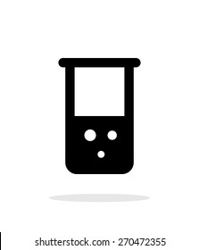 Flask with chemical reagent simple icon on white background. Vector illustration.