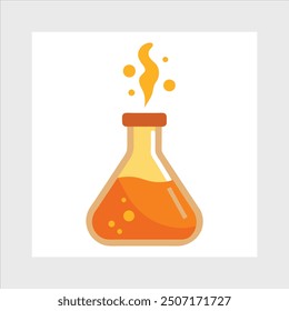 A flask with a chemical substance vector illustration