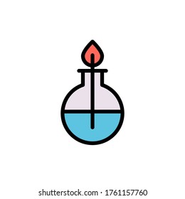 Flask, chemistry, fire icon. Simple color with outline vector elements of stinks icons for ui and ux, website or mobile application