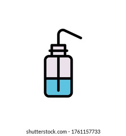 Flask, chemistry icon. Simple color with outline vector elements of stinks icons for ui and ux, website or mobile application