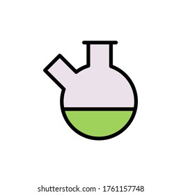 Flask, chemistry icon. Simple color with outline vector elements of stinks icons for ui and ux, website or mobile application