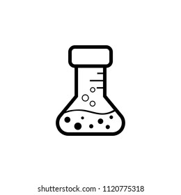 A flask for chemistry icon , vector sign design