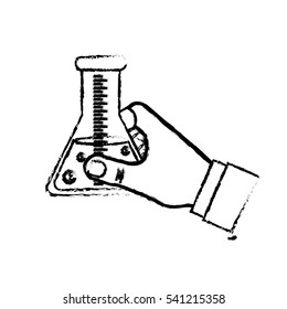 Flask chemistry lab icon vector illustration graphic design