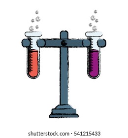 Flask chemistry lab icon vector illustration graphic design